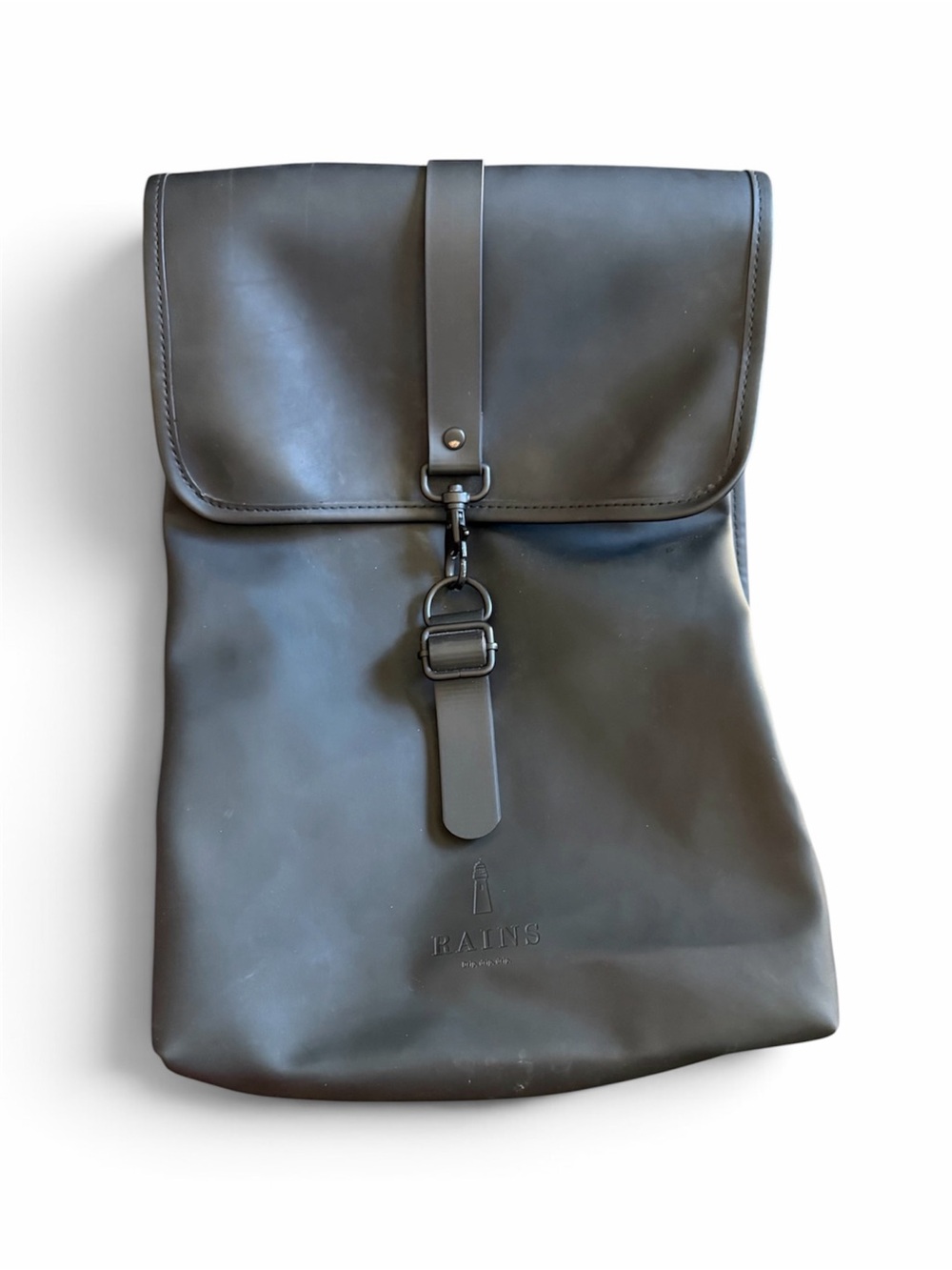 Rains Black Waterproof Backpack